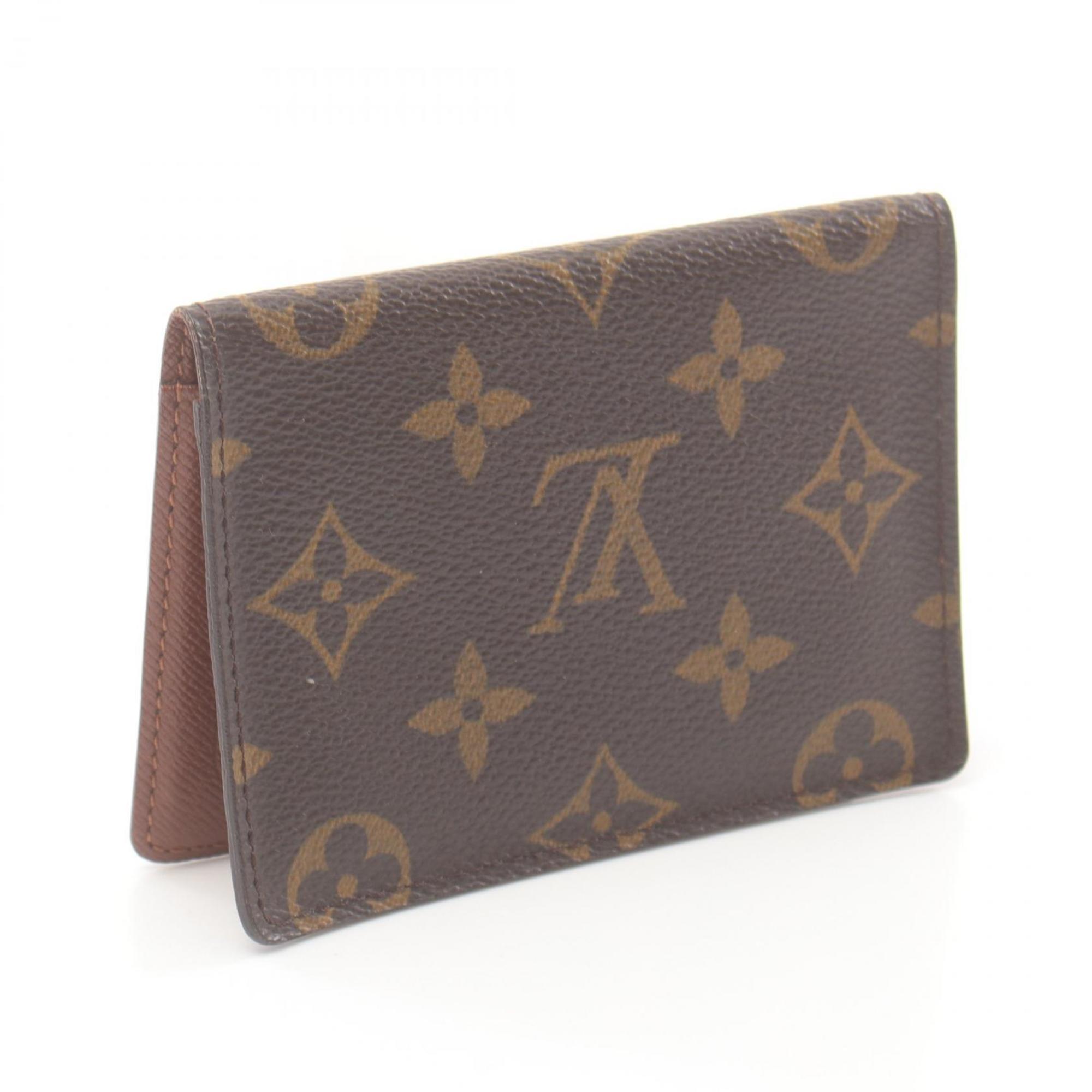 Louis Vuitton LOUIS VUITTON Porto 2 Cult Vertical Business Card Holder/Card Case Coated Canvas Monogram Men's Women's Brown M60533