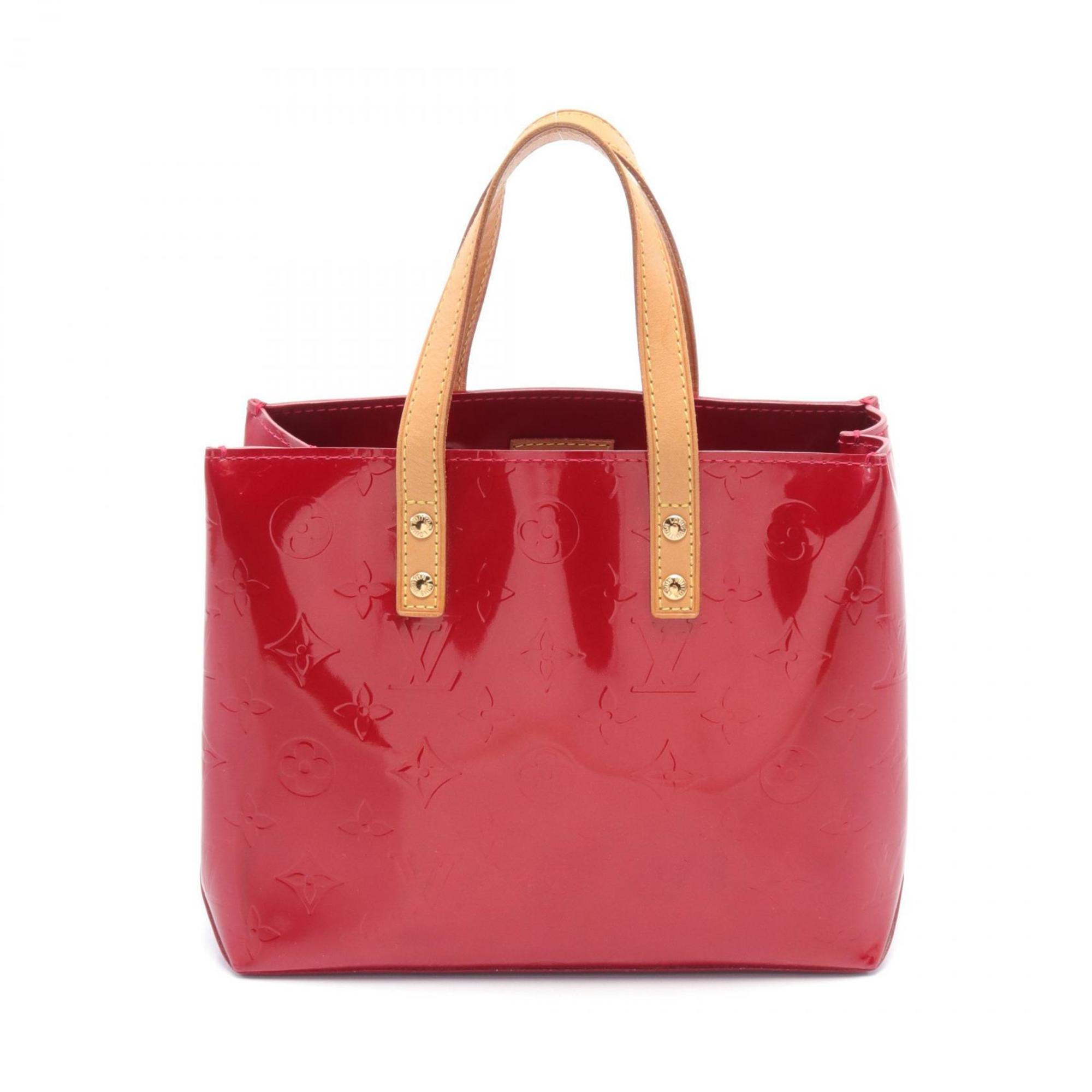 LOUIS VUITTON Reed PM Handbag Bag Leather Vernis Women's Red M91088