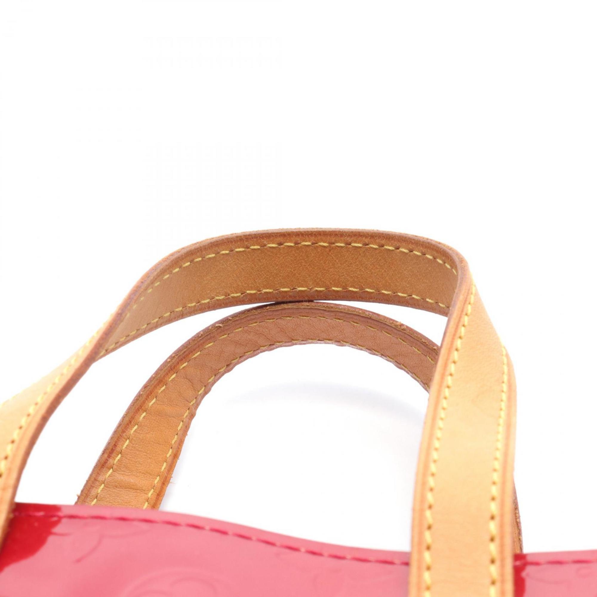 LOUIS VUITTON Reed PM Handbag Bag Leather Vernis Women's Red M91088