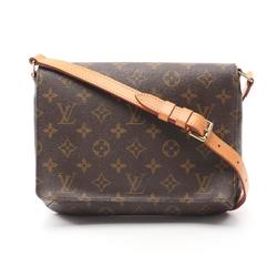 Louis Vuitton Musette Tango Short Strap Shoulder Bag, Coated Canvas, Leather, Monogram, Women's, Brown, M51257