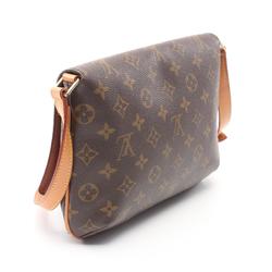 Louis Vuitton Musette Tango Short Strap Shoulder Bag, Coated Canvas, Leather, Monogram, Women's, Brown, M51257