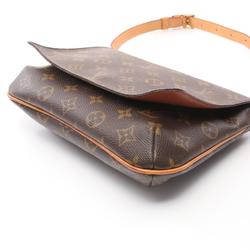 Louis Vuitton Musette Tango Short Strap Shoulder Bag, Coated Canvas, Leather, Monogram, Women's, Brown, M51257