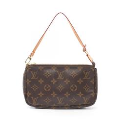 Louis Vuitton LOUIS VUITTON Pochette Accessoires Handbag Bag Coated Canvas Leather Monogram Women's Brown M51980