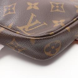 Louis Vuitton LOUIS VUITTON Pochette Accessoires Handbag Bag Coated Canvas Leather Monogram Women's Brown M51980