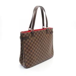 Louis Vuitton LOUIS VUITTON Uzes Damier Ebene Tote Bag Coated Canvas Leather Women's Brown N51128