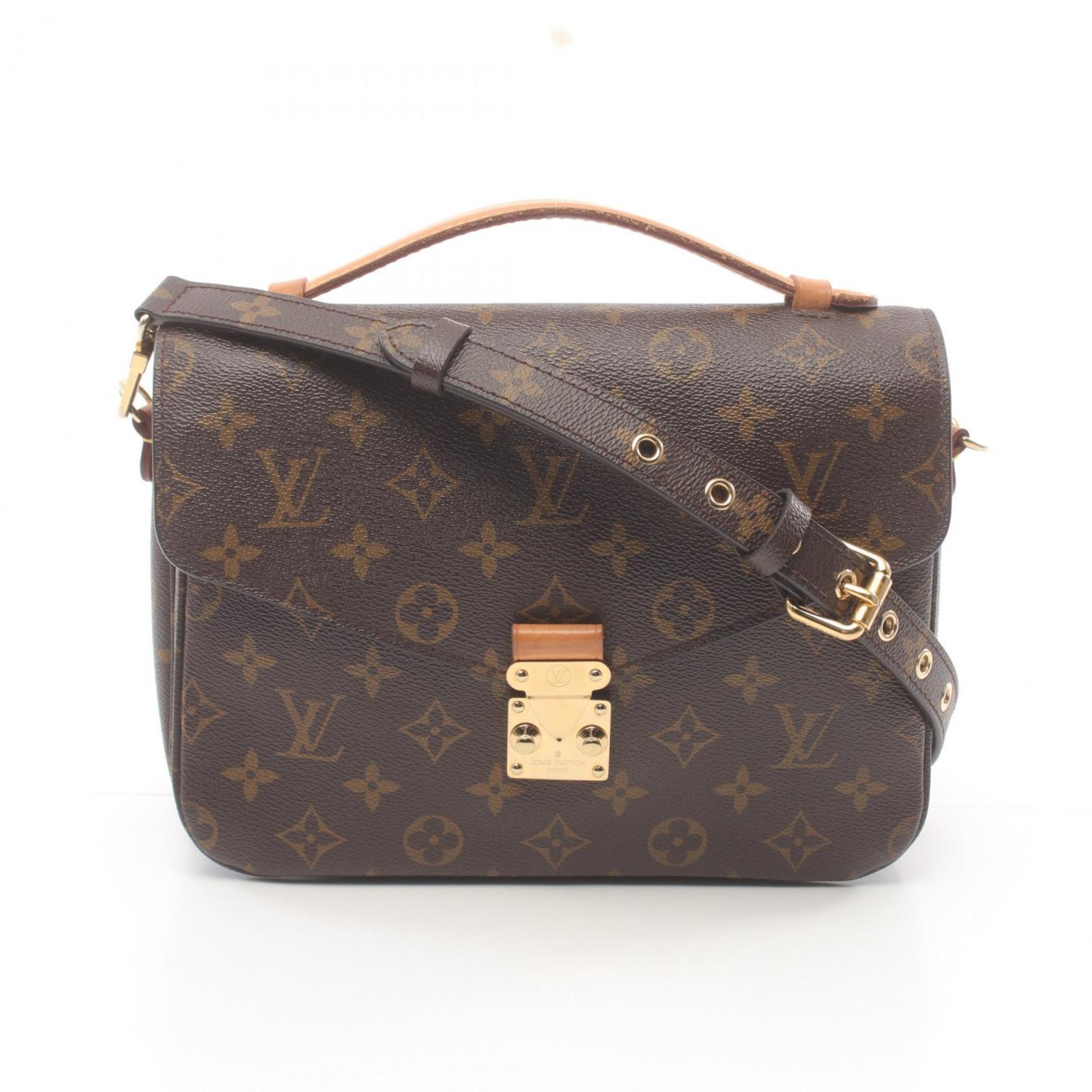 Louis Vuitton Metis MM Pochette Handbag, Coated Canvas, Leather, Monogram, Women's, Brown, M44875