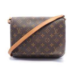 Louis Vuitton Musette Tango Short Strap Shoulder Bag, Coated Canvas, Leather, Monogram, Women's, Brown, M51257