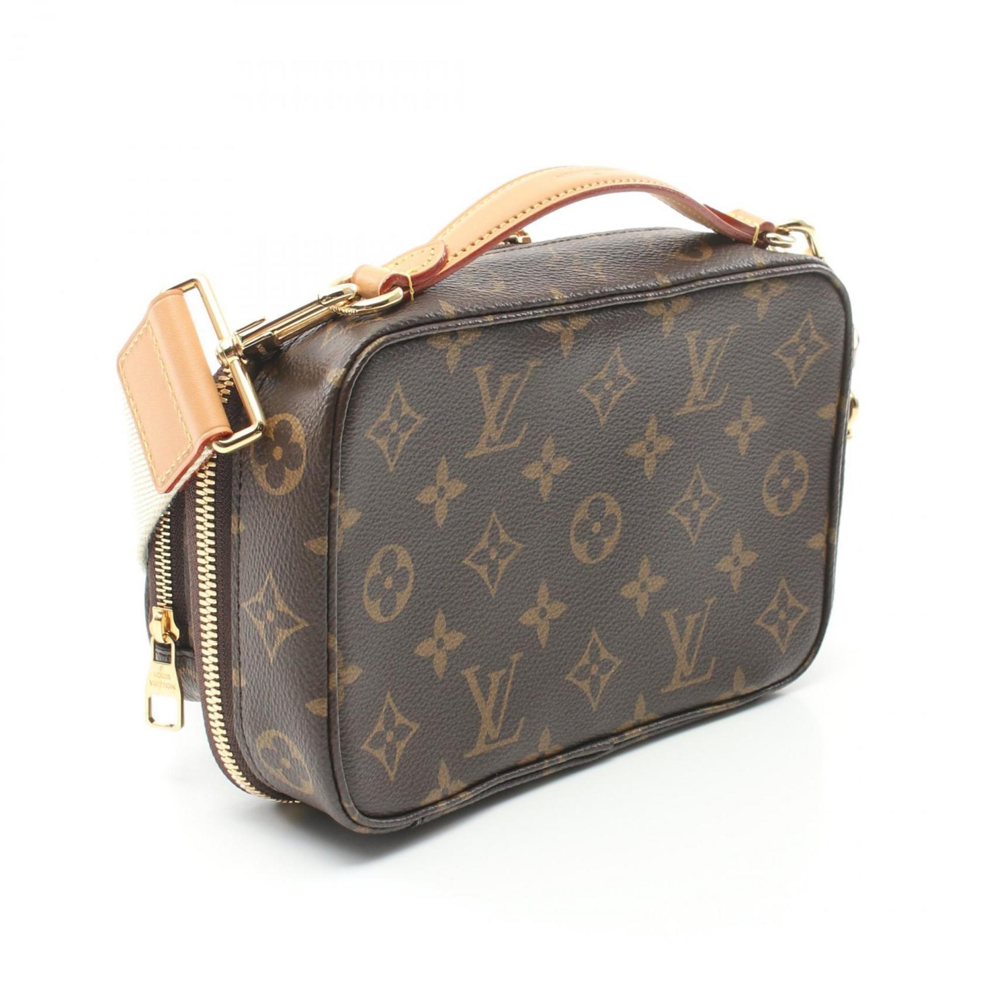 Louis Vuitton Utility Crossbody Monogram Shoulder Bag Coated Canvas Women's Brown M80446