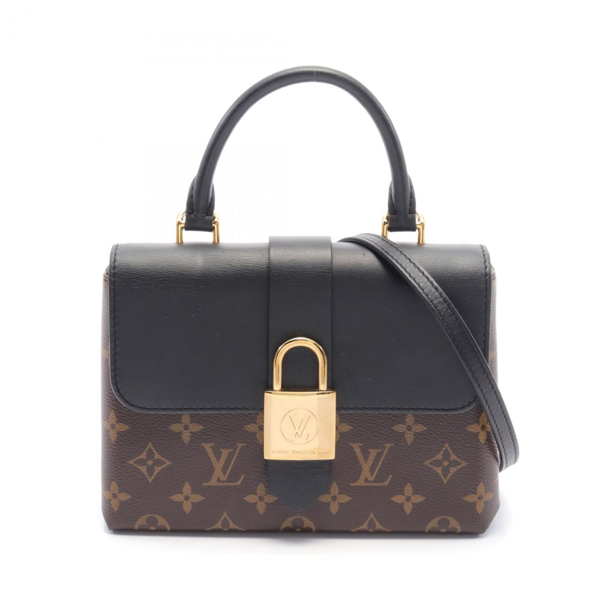 Louis Vuitton Rocky BB Monogram Noir Handbag Bag Coated Canvas Leather Women's Brown Black M44141