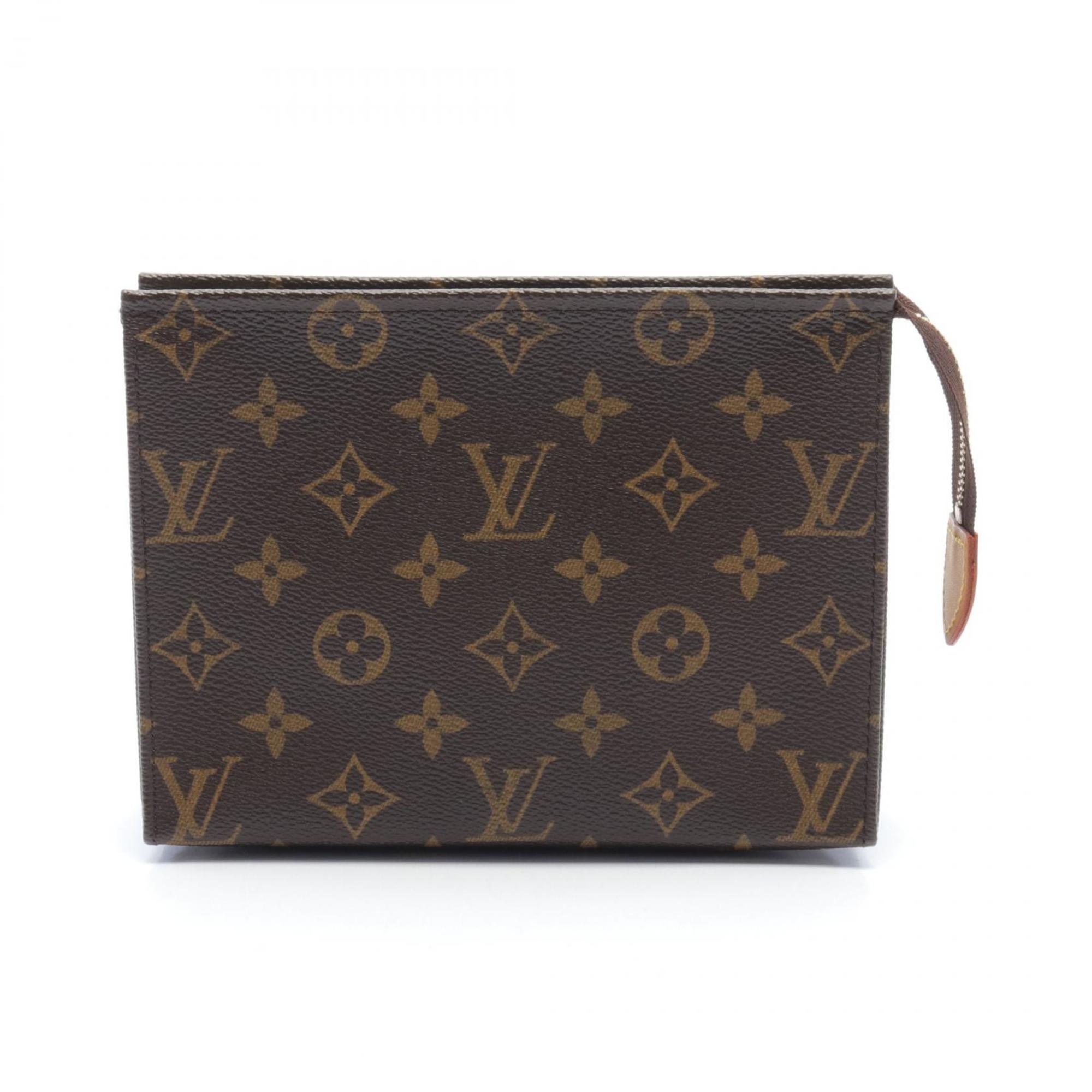 Louis Vuitton LOUIS VUITTON Poche Toilette 19 Pouch Bag Coated Canvas Monogram Women's Brown M47544