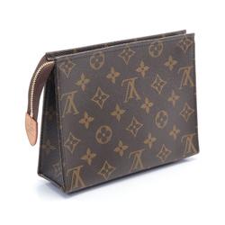 Louis Vuitton LOUIS VUITTON Poche Toilette 19 Pouch Bag Coated Canvas Monogram Women's Brown M47544