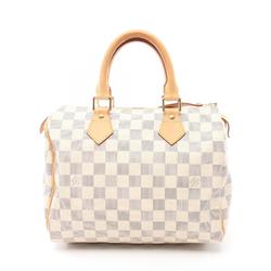 Louis Vuitton Speedy 25 Damier Azur Handbag Bag Coated Canvas Leather Women's White N41534