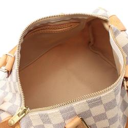 Louis Vuitton Speedy 25 Damier Azur Handbag Bag Coated Canvas Leather Women's White N41534