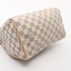 Louis Vuitton Speedy 25 Damier Azur Handbag Bag Coated Canvas Leather Women's White N41534