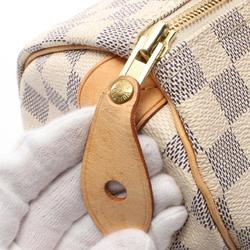 Louis Vuitton Speedy 25 Damier Azur Handbag Bag Coated Canvas Leather Women's White N41534