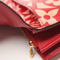 Louis Vuitton LOUIS VUITTON Portefeuille Sarah Bi-fold Long Wallet Leather Vernis Women's Red M90127