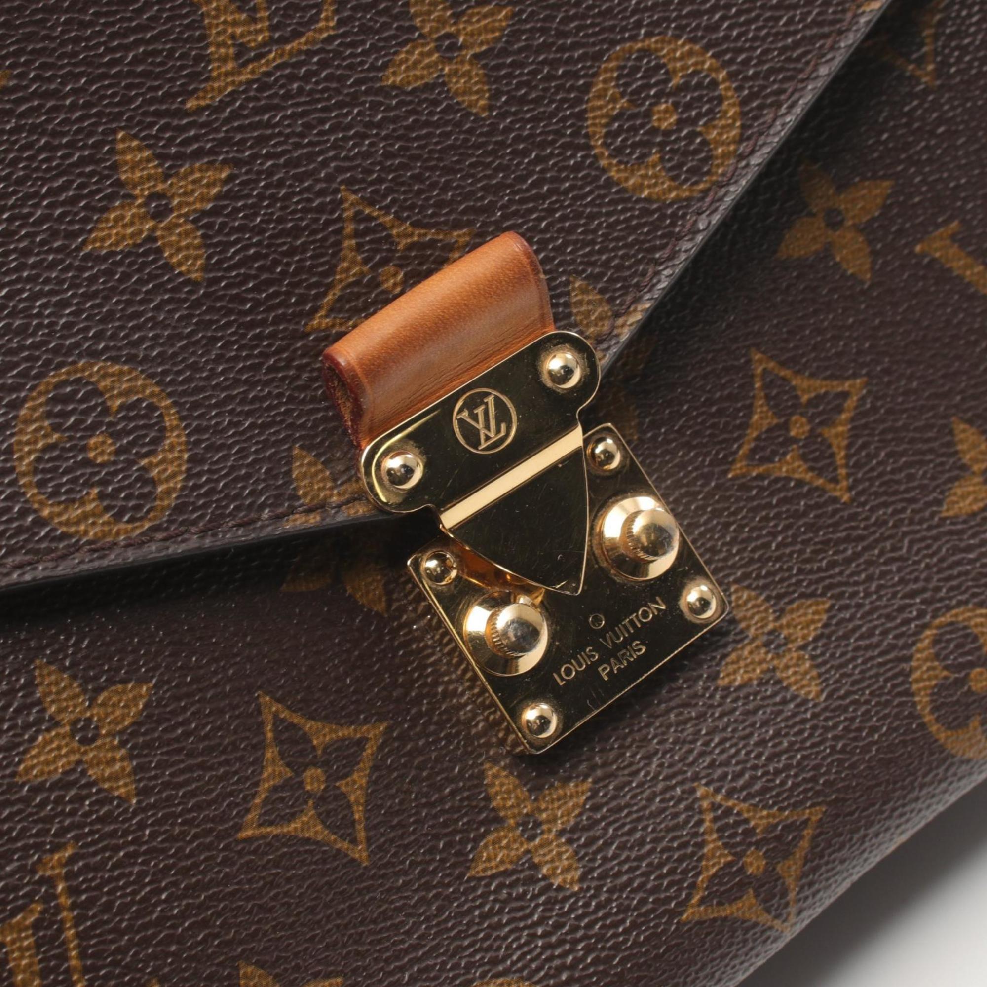 Louis Vuitton Metis MM Pochette Handbag, Coated Canvas, Leather, Monogram, Women's, Brown, M44875