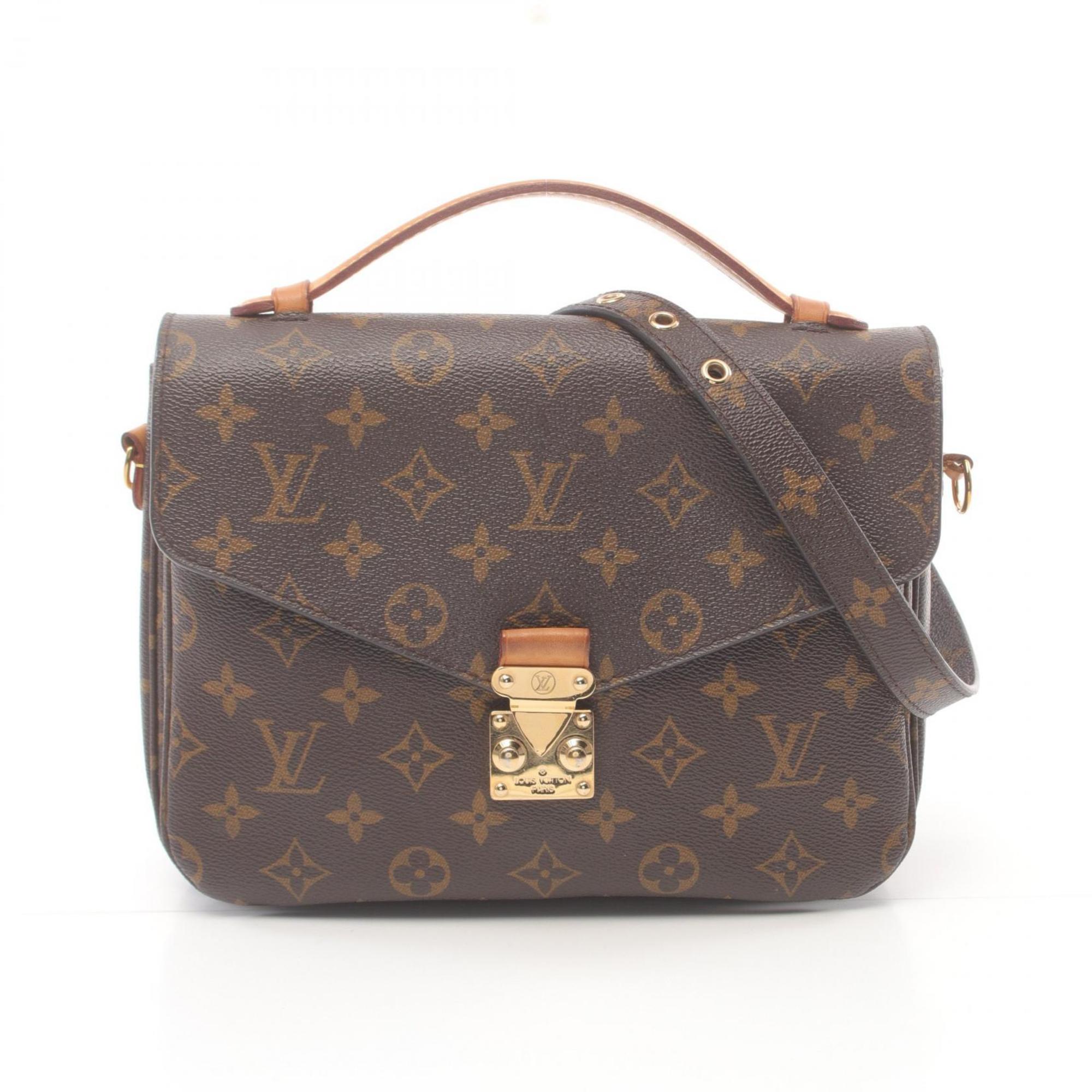 Louis Vuitton Metis MM Pochette Handbag, Coated Canvas, Leather, Monogram, Women's, Brown, M44875