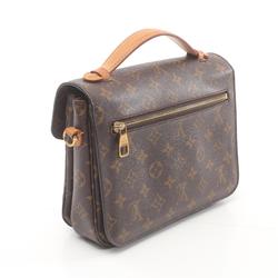 Louis Vuitton Metis MM Pochette Handbag, Coated Canvas, Leather, Monogram, Women's, Brown, M44875