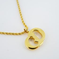 Christian Dior Necklace CD GP Plated Gold Ladies