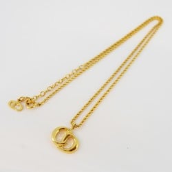 Christian Dior Necklace CD GP Plated Gold Ladies