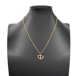 Christian Dior Necklace CD GP Plated Gold Ladies