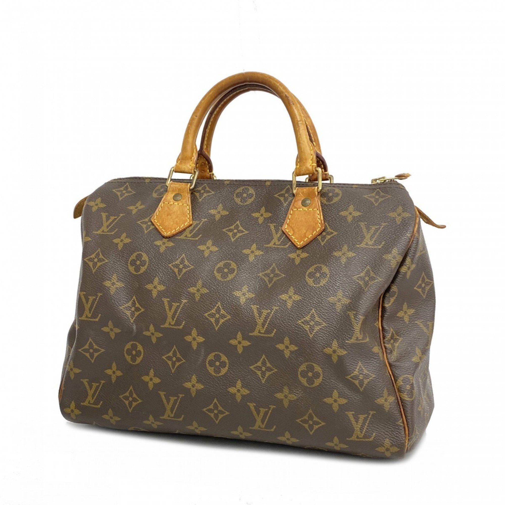 Louis Vuitton Handbag Monogram Speedy 30 M41108 Brown Ladies