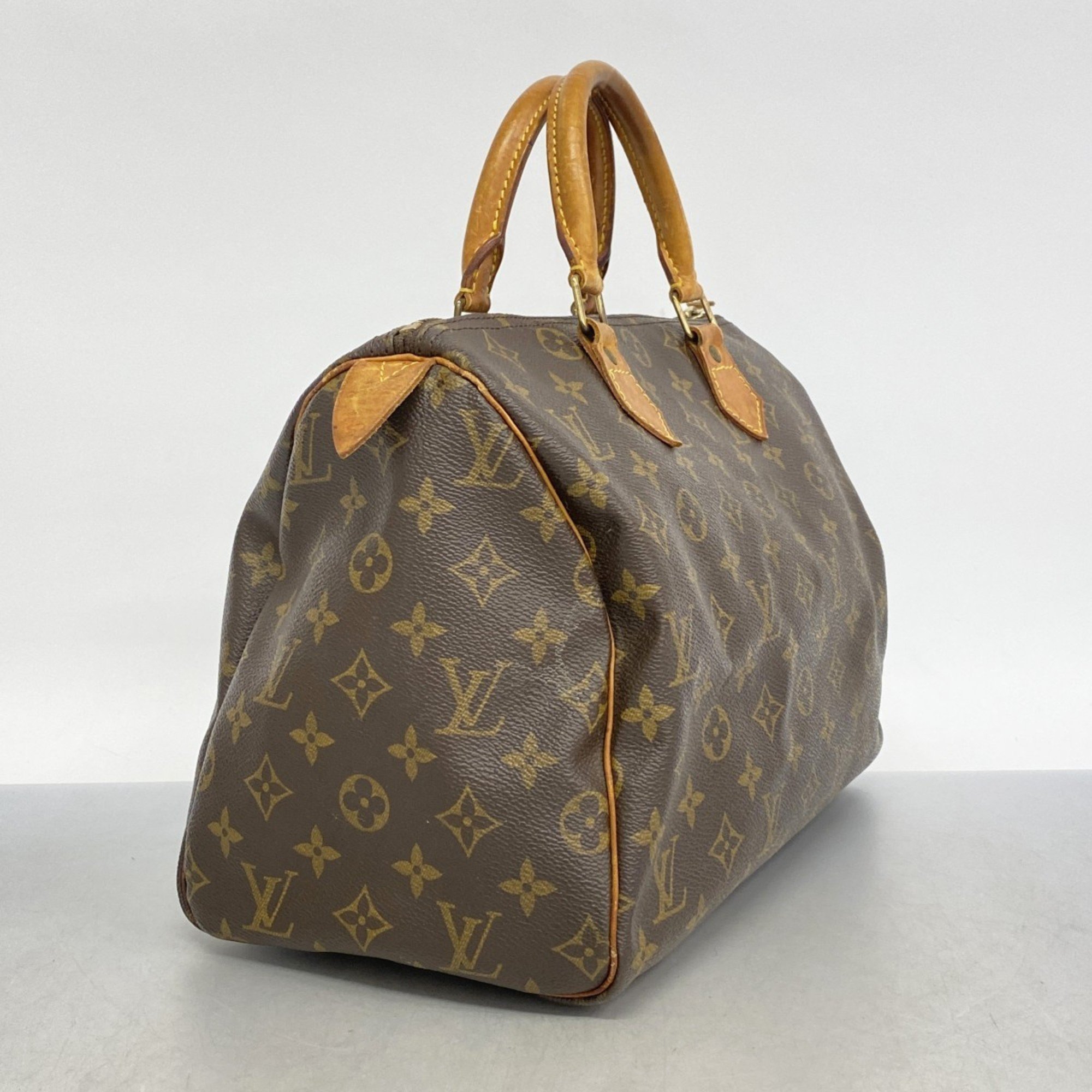 Louis Vuitton Handbag Monogram Speedy 30 M41108 Brown Ladies