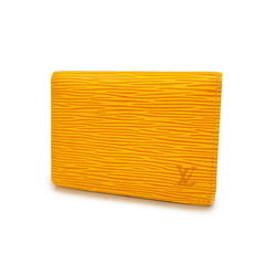 Louis Vuitton Business Card Holder/Card Case Epi Portopie Carte Credit Monnaie M63209 Yellow Ladies