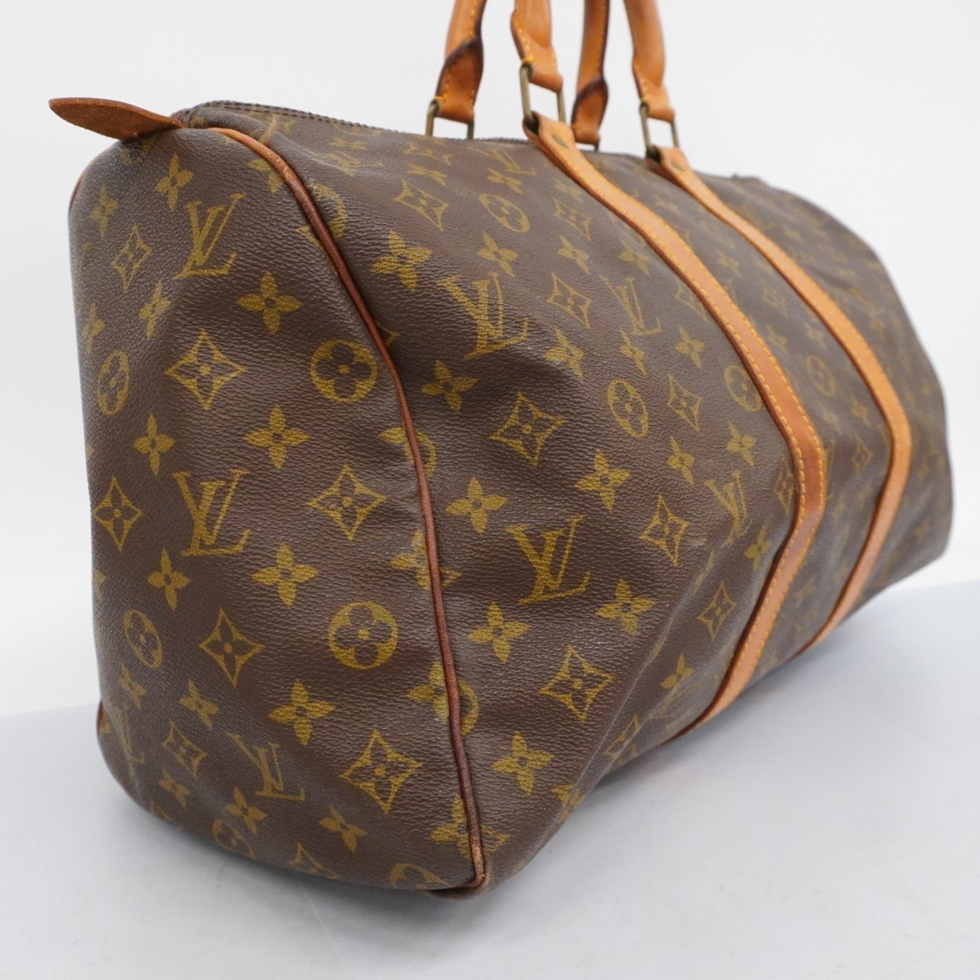 Louis Vuitton Boston Bag Monogram Keepall 45 M41428 Brown Men's Women's