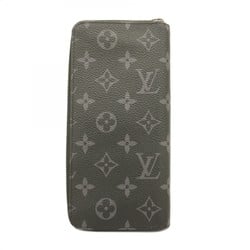 Louis Vuitton Long Wallet Monogram Eclipse Zippy Vertical M62295 Black Men's