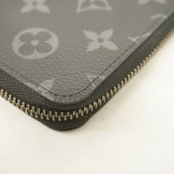 Louis Vuitton Long Wallet Monogram Eclipse Zippy Vertical M62295 Black Men's