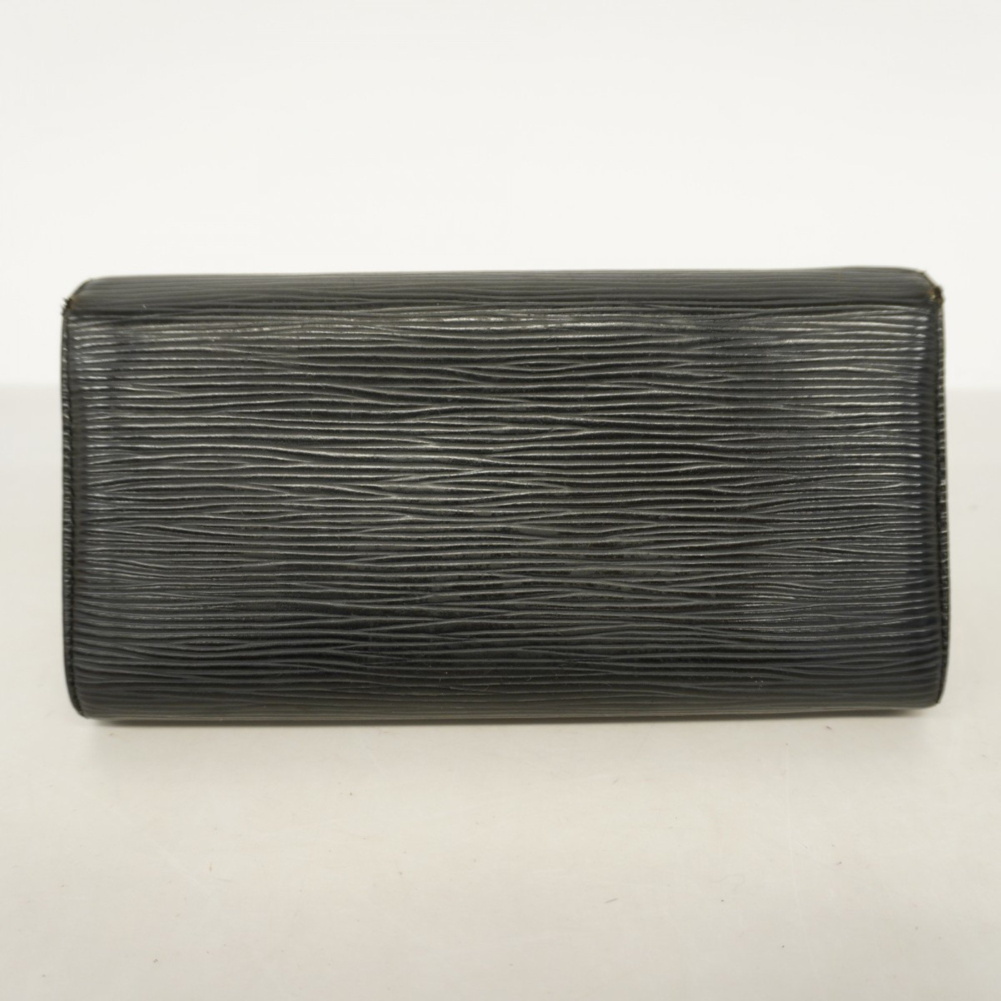 Louis Vuitton Long Wallet Epi Portefeuille Sarah M63742 Noir Ladies