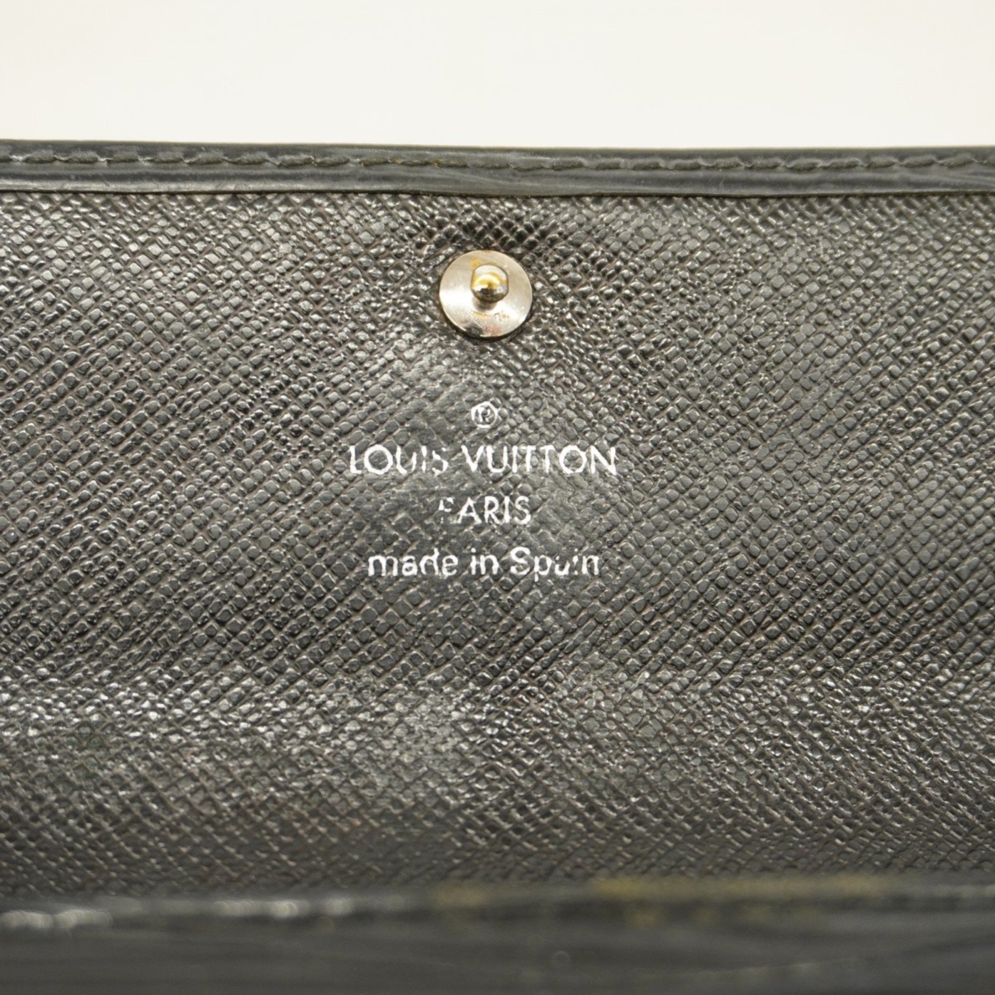 Louis Vuitton Long Wallet Epi Portefeuille Sarah M63742 Noir Ladies