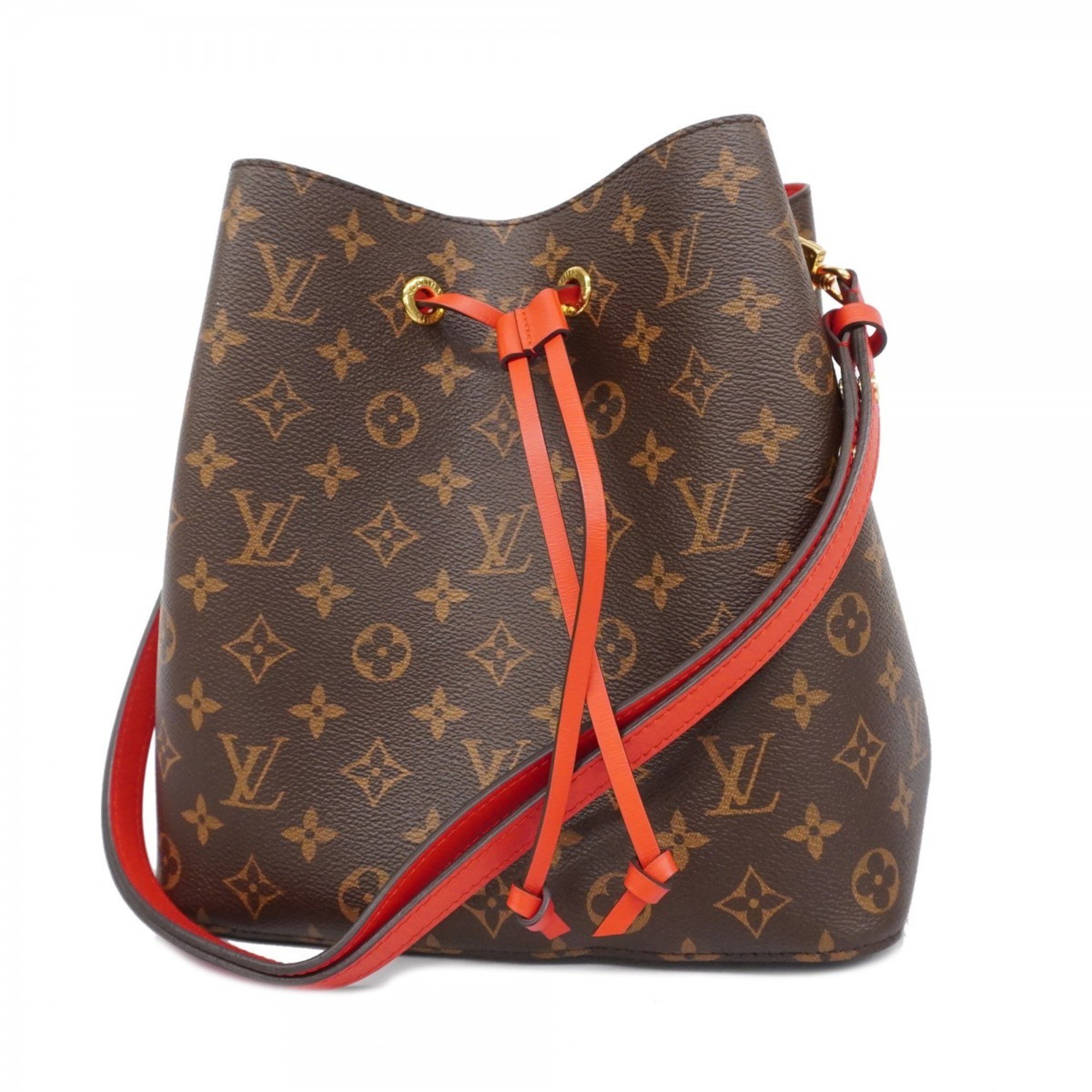 Louis Vuitton Shoulder Bag Monogram NeoNoe M44021 Brown Coquelicot Ladies