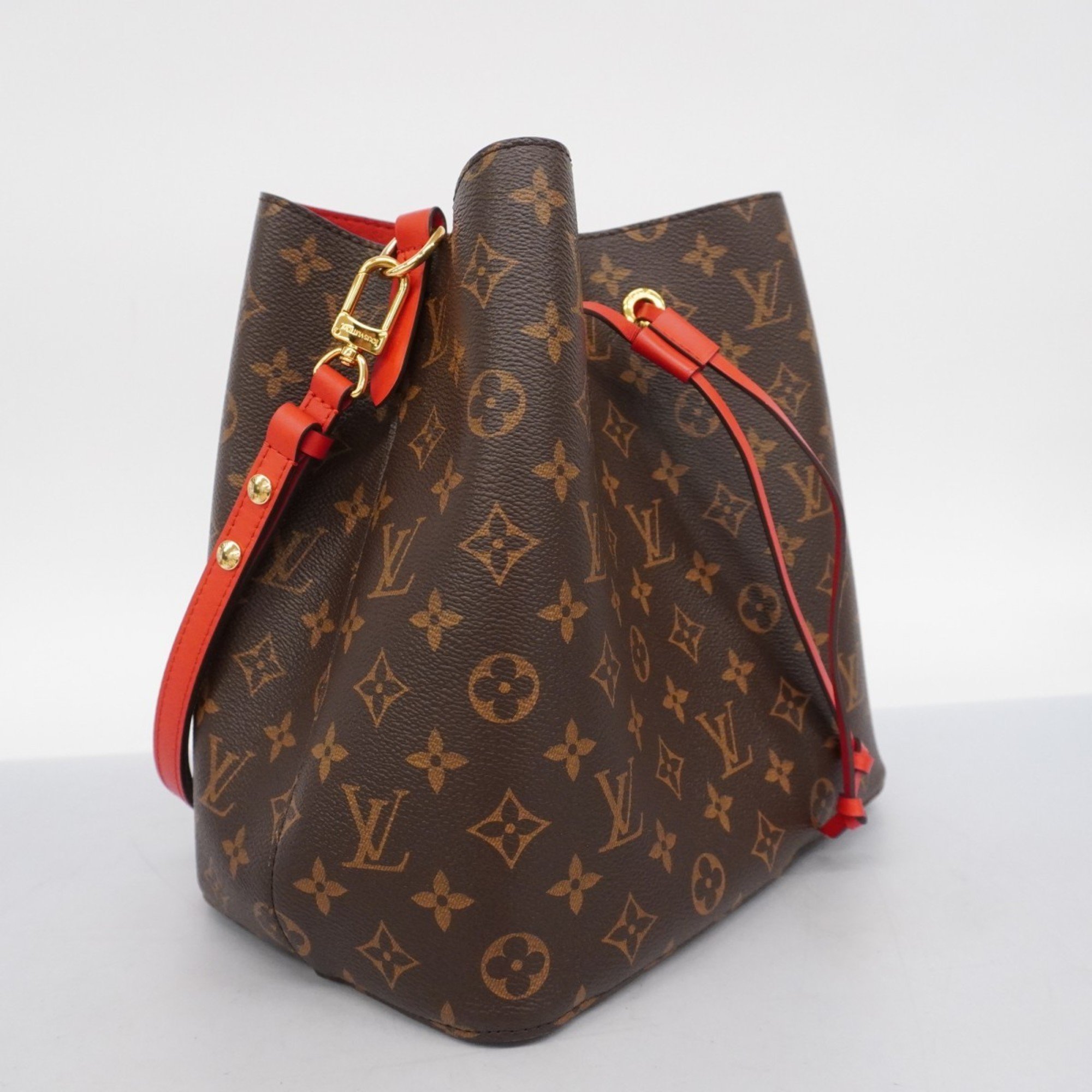 Louis Vuitton Shoulder Bag Monogram NeoNoe M44021 Brown Coquelicot Ladies