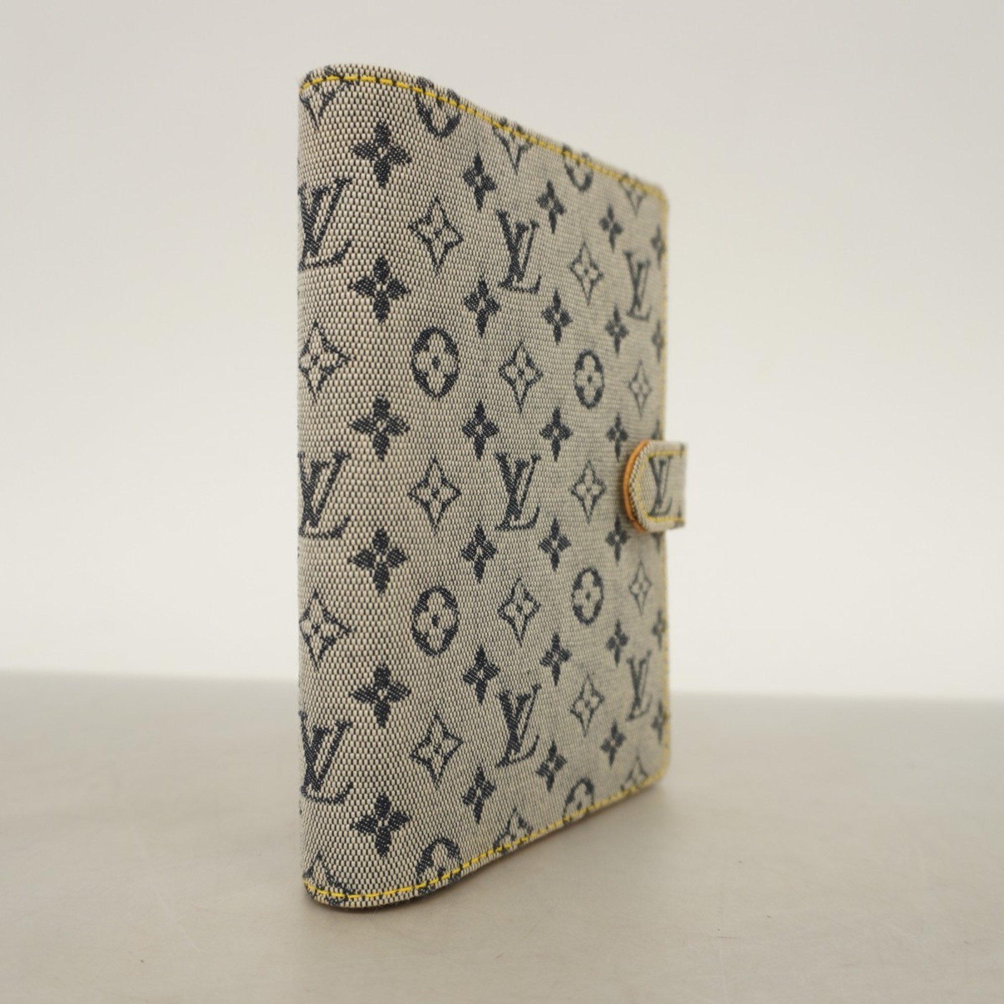 Louis Vuitton Notebook Cover Monogram Agenda PM R20910 Blue Ladies