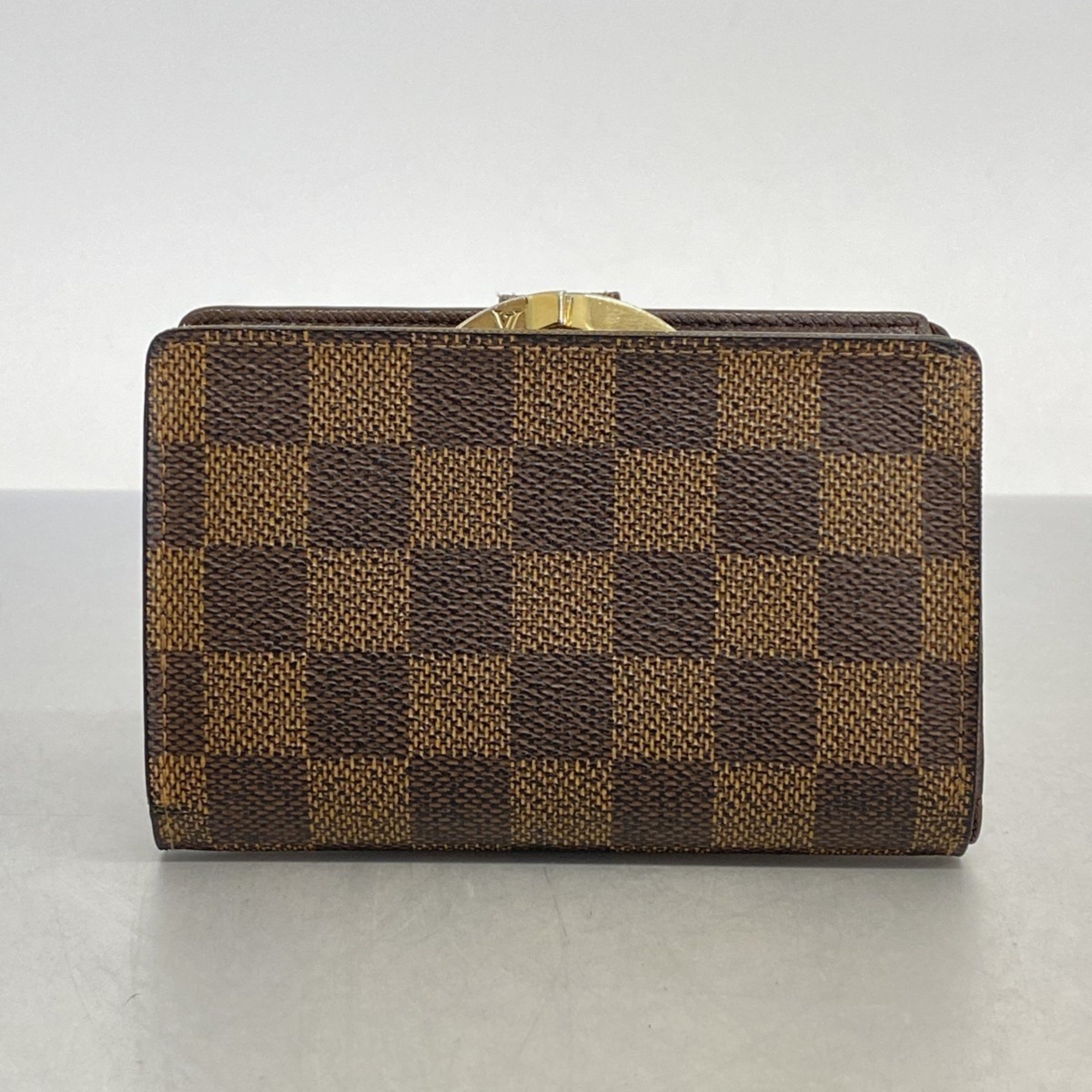 Louis Vuitton Wallet Damier Portefeuille Vienne N61674 Ebene Ladies