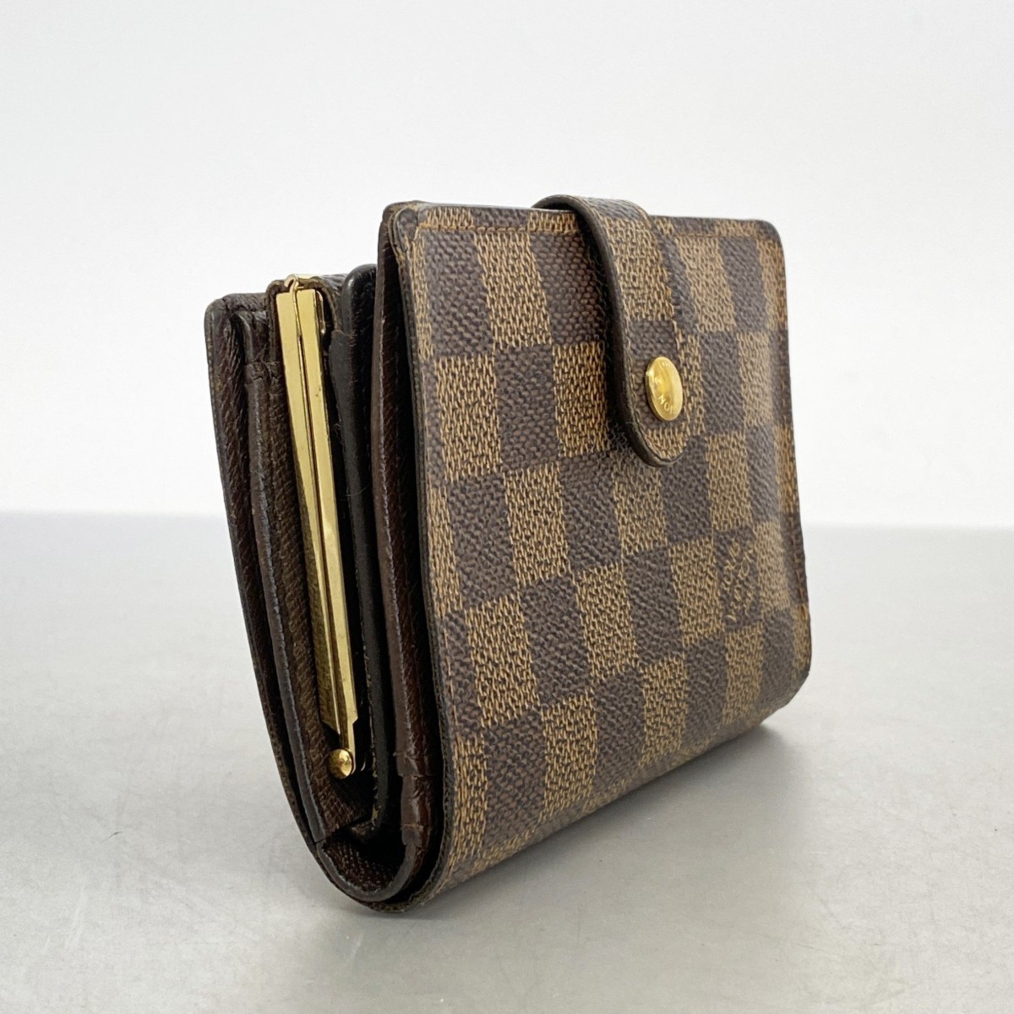 Louis Vuitton Wallet Damier Portefeuille Vienne N61674 Ebene Ladies