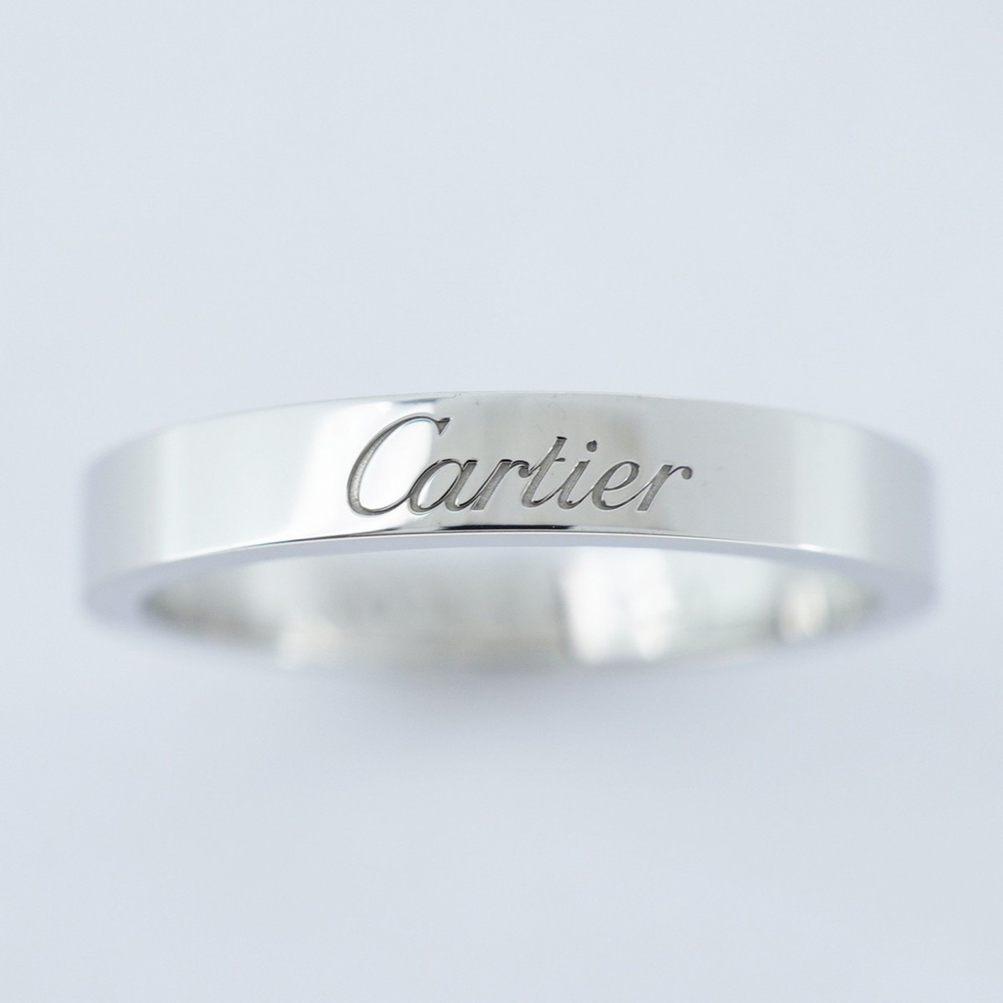 Cartier Ring Engraved Pt950 Platinum Size 14 Men's