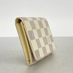 Louis Vuitton Business Card Holder Damier Azur Envelope Carte de Visite N61746 White Men's Women's