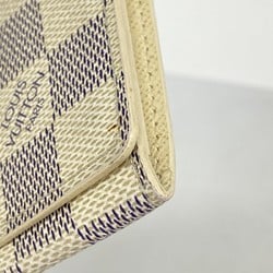 Louis Vuitton Business Card Holder Damier Azur Envelope Carte de Visite N61746 White Men's Women's