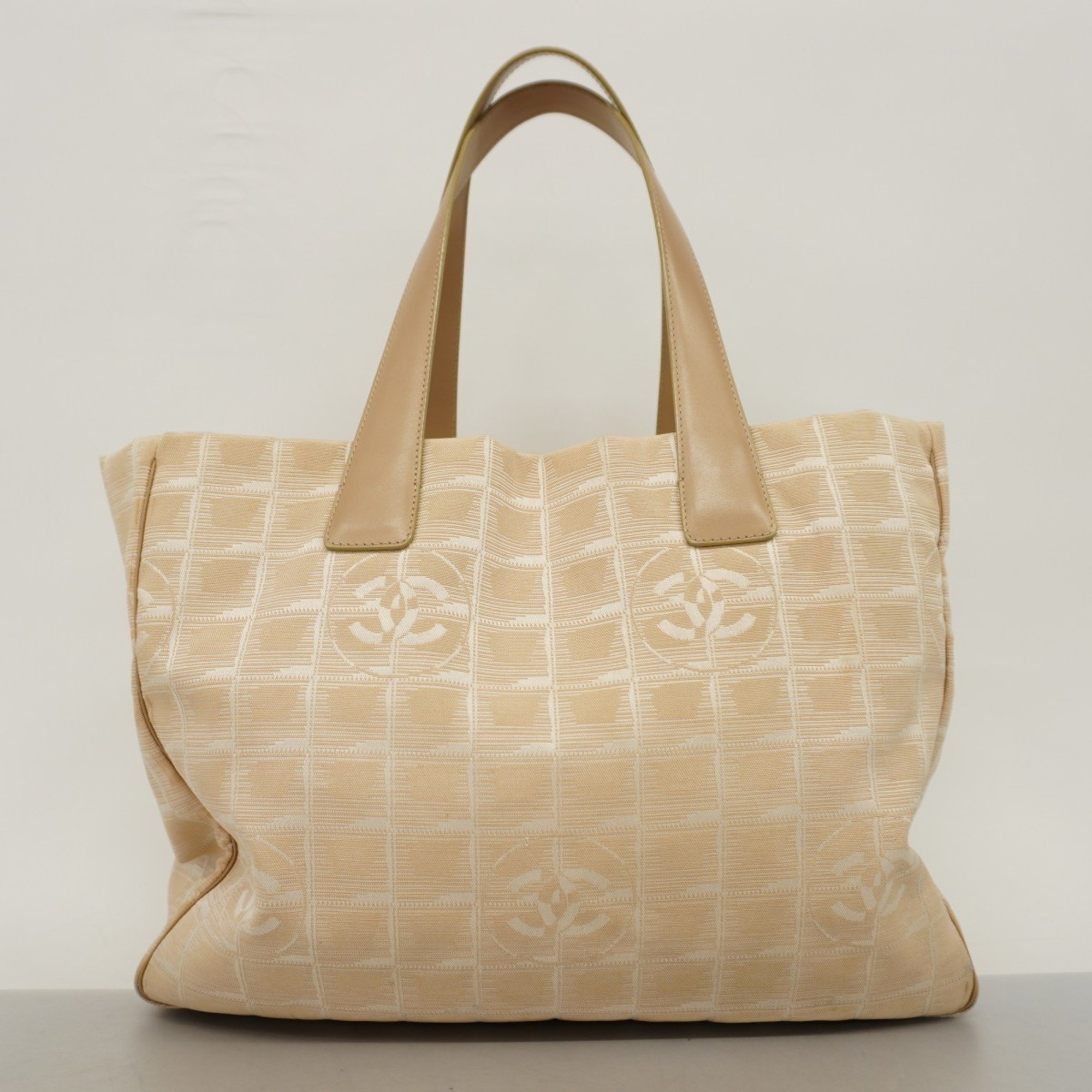 Chanel Tote Bag New Travel Nylon Beige Champagne Ladies