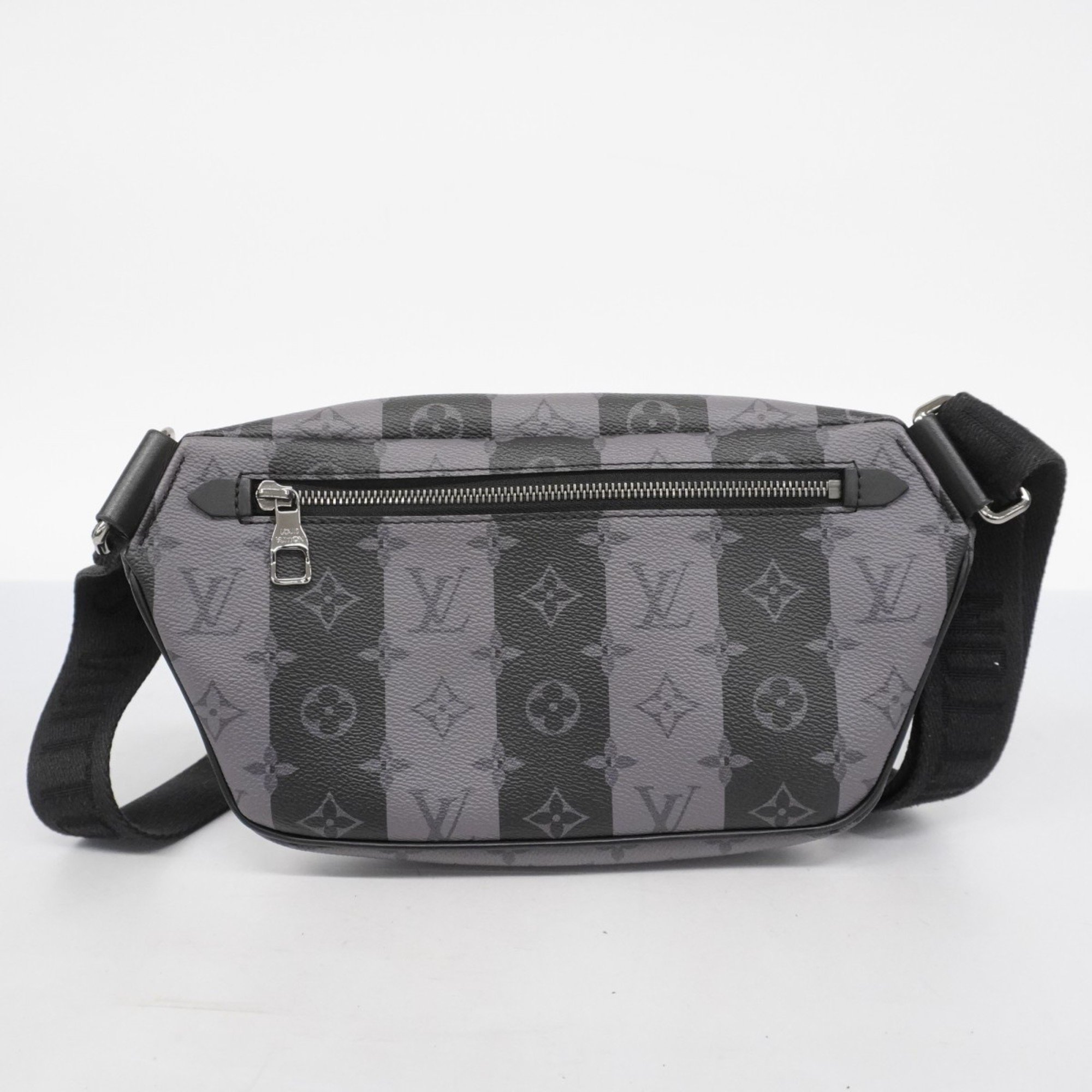 Louis Vuitton Body Bag Monogram Stripe Eclipse Modular Sling M59338 Gray Black Men's