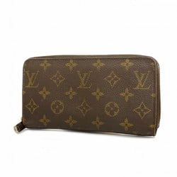 Louis Vuitton Long Wallet Monogram Zippy M42616 Brown Men's Women's