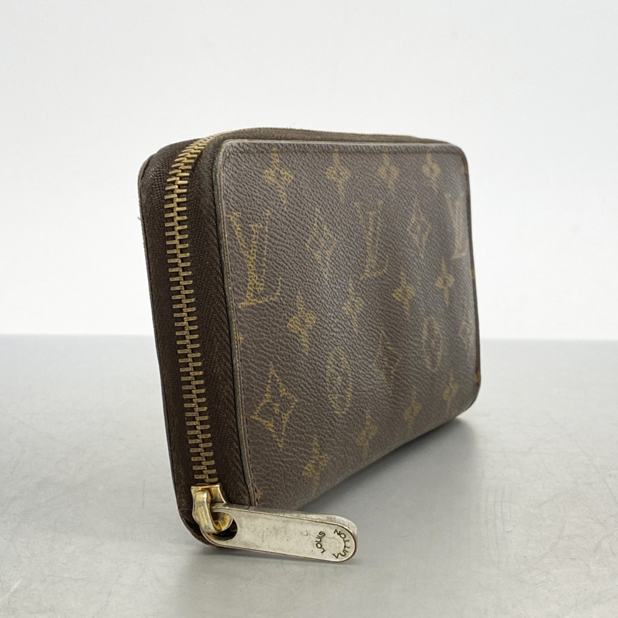 Louis Vuitton Long Wallet Monogram Zippy M42616 Brown Men's Women's