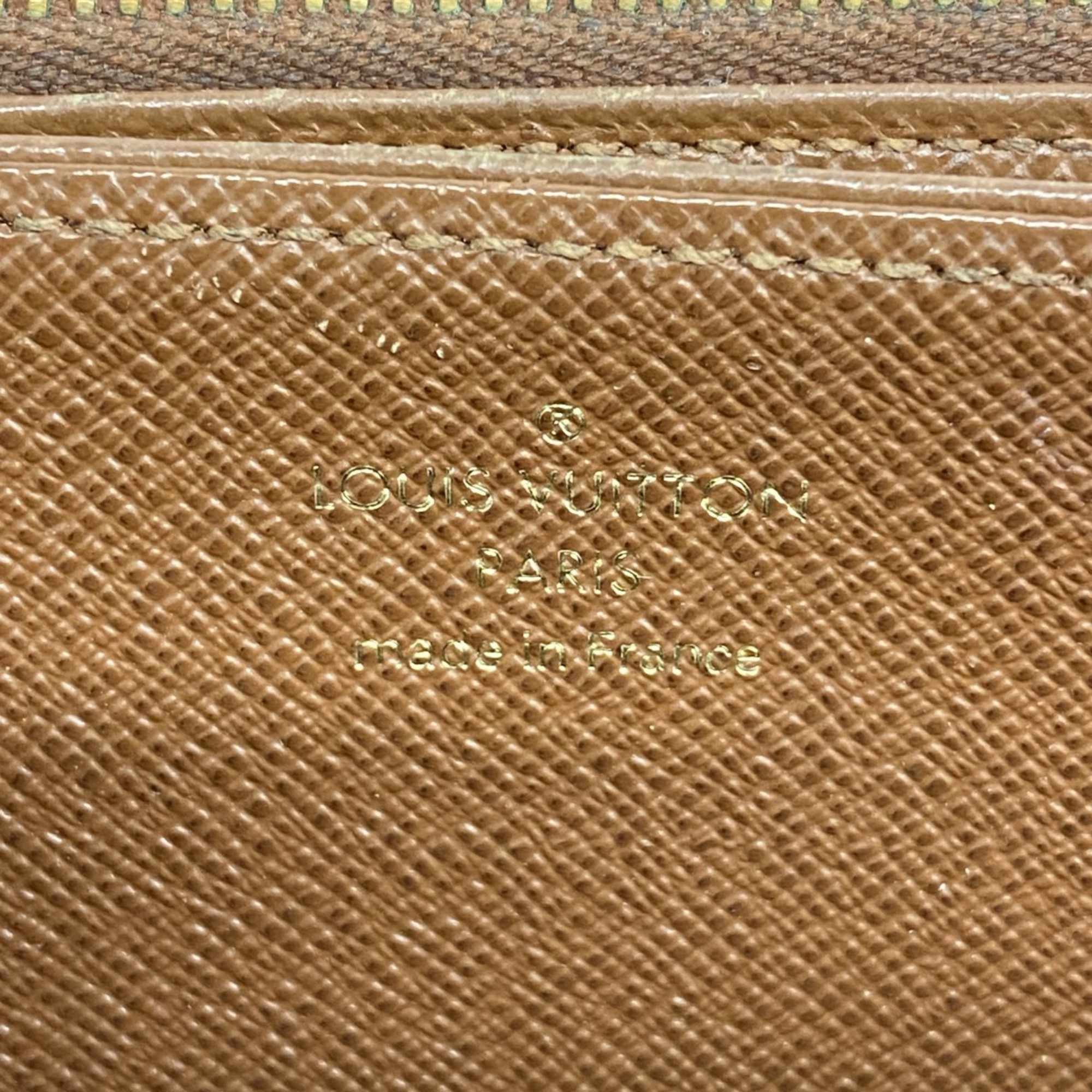 Louis Vuitton Long Wallet Monogram Zippy M42616 Brown Men's Women's