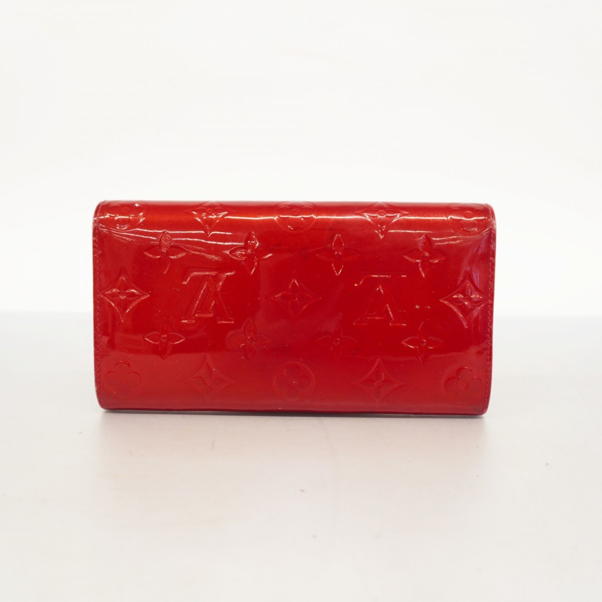 Louis Vuitton Long Wallet Vernis Portefeuille Sarah M93530 Pomme d'Amour Ladies