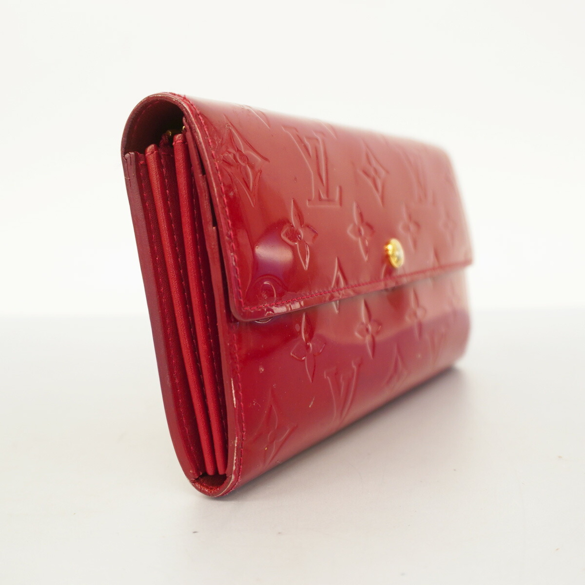 Louis Vuitton Long Wallet Vernis Portefeuille Sarah M93530 Pomme d'Amour Ladies