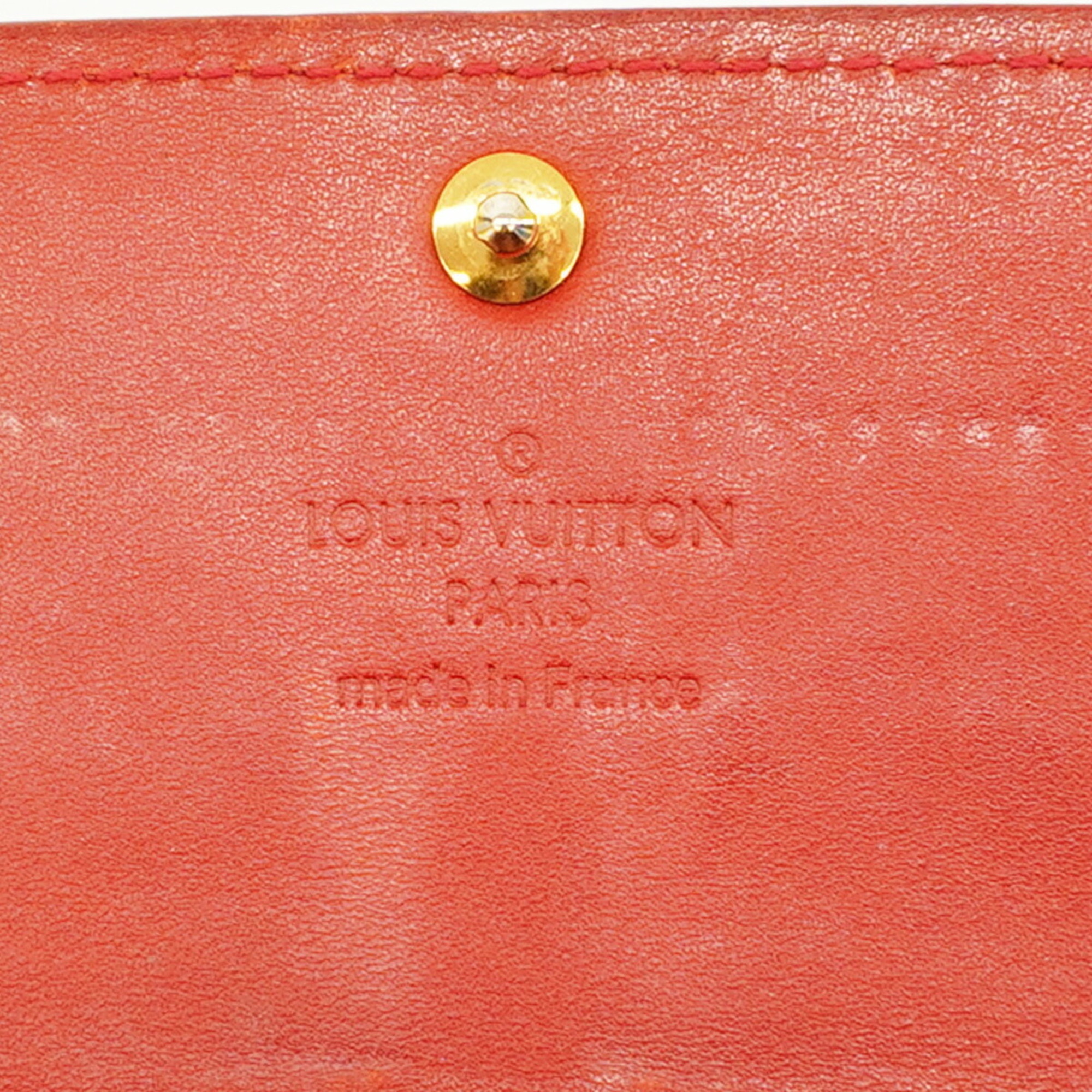 Louis Vuitton Long Wallet Vernis Portefeuille Sarah M93530 Pomme d'Amour Ladies